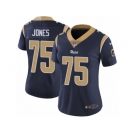 Women's Nike Los Angeles Rams #75 Deacon Jones Vapor Untouchable Limited Navy Blue Team Color NFL Jersey