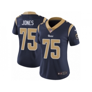 Women's Nike Los Angeles Rams #75 Deacon Jones Vapor Untouchable Limited Navy Blue Team Color NFL Jersey