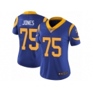 Women's Nike Los Angeles Rams #75 Deacon Jones Vapor Untouchable Limited Royal Blue Alternate NFL Jersey