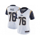 Women's Nike Los Angeles Rams #76 Orlando Pace Vapor Untouchable Limited White NFL Jersey