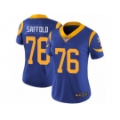 Women's Nike Los Angeles Rams #76 Rodger Saffold Vapor Untouchable Limited Royal Blue Alternate NFL Jersey