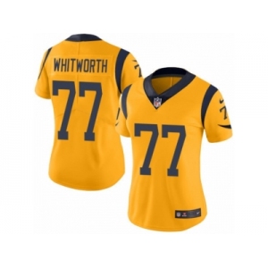 Women's Nike Los Angeles Rams #77 Andrew Whitworth Limited Gold Rush NFL Jersey