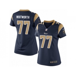 Women's Nike Los Angeles Rams #77 Andrew Whitworth Limited Navy Blue Team Color NFL Jersey