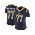 Women's Nike Los Angeles Rams #77 Andrew Whitworth Vapor Untouchable Limited Navy Blue Team Color NFL Jersey