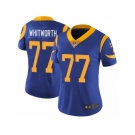 Women's Nike Los Angeles Rams #77 Andrew Whitworth Vapor Untouchable Limited Royal Blue Alternate NFL Jersey