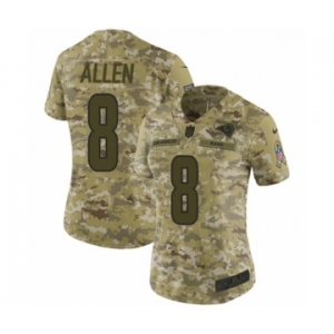 Women's Nike Los Angeles Rams #8 Brandon Allen Limited Camo 2018 Salute to Service NFL Jersey