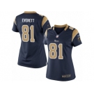 Women's Nike Los Angeles Rams #81 Gerald Everett Limited Navy Blue Team Color NFL Jersey