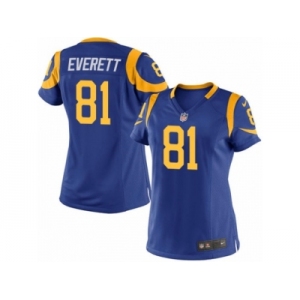 Women's Nike Los Angeles Rams #81 Gerald Everett Limited Royal Blue Alternate NFL Jersey