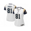 Women's Nike Los Angeles Rams #81 Gerald Everett Limited White NFL Jersey