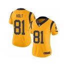 Women's Nike Los Angeles Rams #81 Torry Holt Limited Gold Rush NFL Jersey