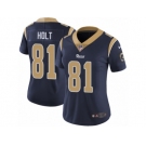 Women's Nike Los Angeles Rams #81 Torry Holt Vapor Untouchable Limited Navy Blue Team Color NFL Jersey