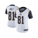 Women's Nike Los Angeles Rams #81 Torry Holt Vapor Untouchable Limited White NFL Jersey