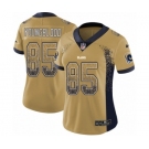 Women's Nike Los Angeles Rams #85 Jack Youngblood Limited Gold Rush Drift Fashion NFL Jersey