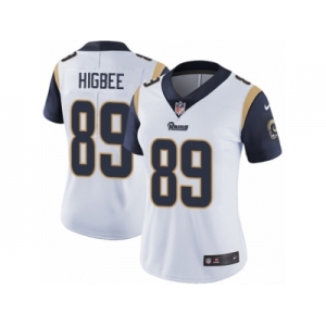 Women's Nike Los Angeles Rams #89 Tyler Higbee Vapor Untouchable Limited White NFL Jersey