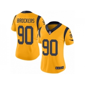 Women's Nike Los Angeles Rams #90 Michael Brockers Limited Gold Rush NFL Jersey