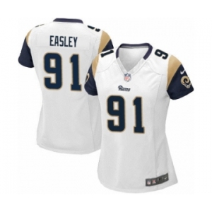 Women's Nike Los Angeles Rams #91 Dominique Easley Game White NFL Jersey