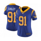 Women's Nike Los Angeles Rams #91 Dominique Easley Royal Blue Alternate Vapor Untouchable Limited Player NFL Jersey