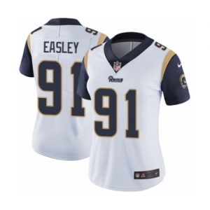 Women's Nike Los Angeles Rams #91 Dominique Easley White Vapor Untouchable Limited Player NFL Jersey