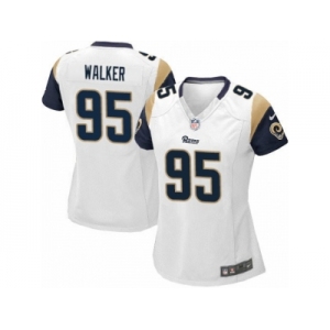 Women's Nike Los Angeles Rams #95 Tyrunn Walker Limited White NFL Jersey