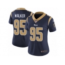 Women's Nike Los Angeles Rams #95 Tyrunn Walker Vapor Untouchable Limited Navy Blue Team Color NFL Jersey