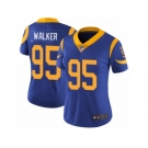 Women's Nike Los Angeles Rams #95 Tyrunn Walker Vapor Untouchable Limited Royal Blue Alternate NFL Jersey