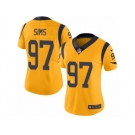 Women's Nike Los Angeles Rams #97 Eugene Sims Limited Gold Rush NFL Jersey