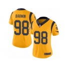 Women's Nike Los Angeles Rams #98 Connor Barwin Limited Gold Rush NFL Jersey