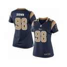 Women's Nike Los Angeles Rams #98 Connor Barwin Limited Navy Blue Team Color NFL Jersey