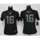 Womens Nike St.Louis Rams #16 Jared Goff Impact Limited Black Jerseys