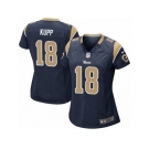 Women's Rams #18 Cooper Kupp Navy Blue Team Color Stitched NFL Elite Jersey