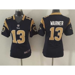 nike women nfl jerseys st. louis rams #13 warner blue[nike]