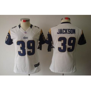 nike women nfl jerseys st. louis rams #39 jackson white[nike limited]