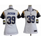 nike women nfl jerseys st. louis rams #39 jackson white[nike]