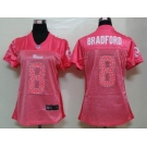 nike women nfl jerseys st. louis rams #8 bradford pink[2012 new]