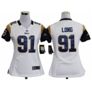 nike women nfl jerseys st. louis rams #91 long white[nike]