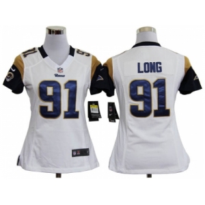 nike women nfl jerseys st. louis rams #91 long white[nike]