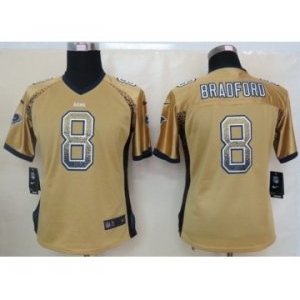 nike women nfl jerseys st.louis rams #8 sam bradford gold[Elite drift fashion]
