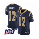 Youth Los Angeles Rams #12 Joe Namath Navy Blue Team Color Vapor Untouchable Limited Player 100th Season Football Jersey