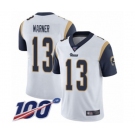 Youth Los Angeles Rams #13 Kurt Warner White Vapor Untouchable Limited Player 100th Season Football Jersey