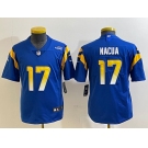 Youth Los Angeles Rams #17 Puka Nacua 2022 Blue Vapor Limited Stitched Jersey