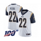 Youth Los Angeles Rams #22 Marcus Peters White Vapor Untouchable Limited Player 100th Season Football Jersey