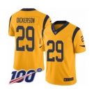 Youth Los Angeles Rams #29 Eric Dickerson Limited Gold Rush Vapor Untouchable 100th Season Football Jersey