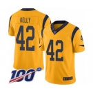 Youth Los Angeles Rams #42 John Kelly Limited Gold Rush Vapor Untouchable 100th Season Football Jersey