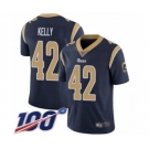 Youth Los Angeles Rams #42 John Kelly Navy Blue Team Color Vapor Untouchable Limited Player 100th Season Football Jersey