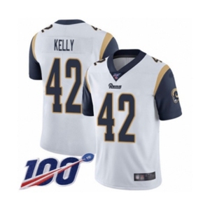Youth Los Angeles Rams #42 John Kelly White Vapor Untouchable Limited Player 100th Season Football Jersey