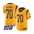 Youth Los Angeles Rams #70 Joseph Noteboom Limited Gold Rush Vapor Untouchable 100th Season Football Jersey