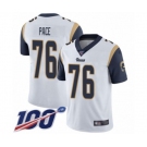 Youth Los Angeles Rams #76 Orlando Pace White Vapor Untouchable Limited Player 100th Season Football Jersey