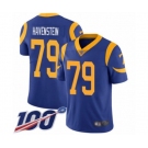 Youth Los Angeles Rams #79 Rob Havenstein Royal Blue Alternate Vapor Untouchable Limited Player 100th Season Football Jersey