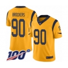 Youth Los Angeles Rams #90 Michael Brockers Limited Gold Rush Vapor Untouchable 100th Season Football Jersey