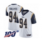 Youth Los Angeles Rams #94 John Franklin-Myers White Vapor Untouchable Limited Player 100th Season Football Jersey